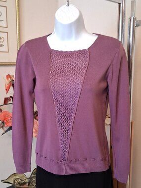 2 for $45 High Quality Knit Cardigan Pullover Sweater - Soft Knitwear - Purple 6